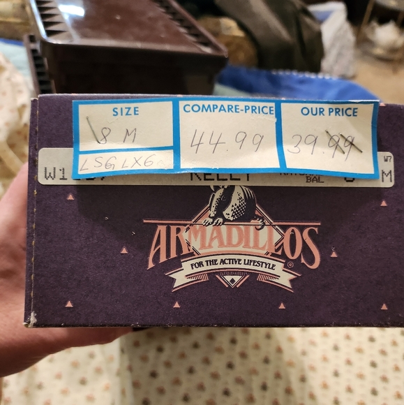 VINTAGE Armadillos Kelly leather lace up loafer style, brown size 8 - Picture 6 of 6